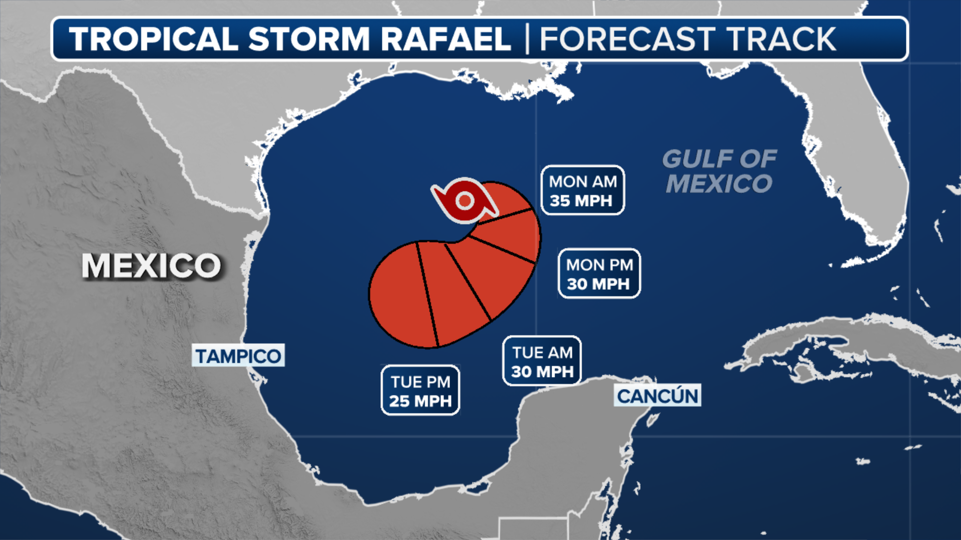 Live maps for Tropical Depression 18 which will Hurricane Rafael